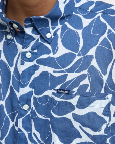 Spillroad Printed Short-Sleeved Shirt Dark Denim