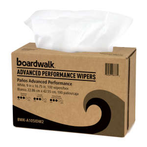 Boardwalk, Advanced Performance, 2 ply, 9.00"x16.75", Wood Pulp/Polyester, General Purpose Wipers, White
