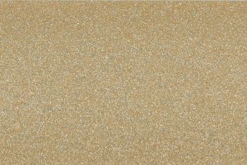 Fine golden-brown granular material with small reflective particles — forming a uniformly textured, glittering surface in a close-up, evenly lit view that fills the frame.