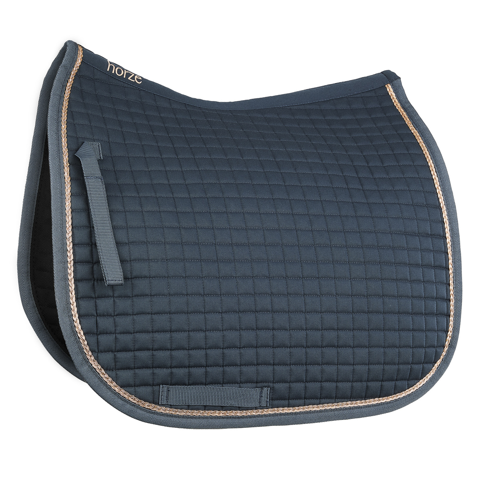 Horze Glarus Dressage Saddle Pad with Metallic Braiding