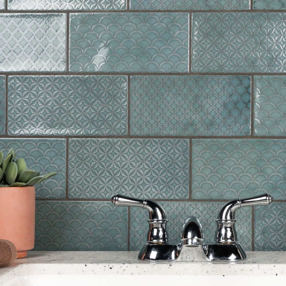 Camden Decor Emerald 4 in. x 8 in. Ceramic Wall Tile