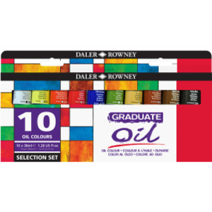 Graduate Oil Paint Selection Set, Assorted Colors, 38ml, 10 Pieces