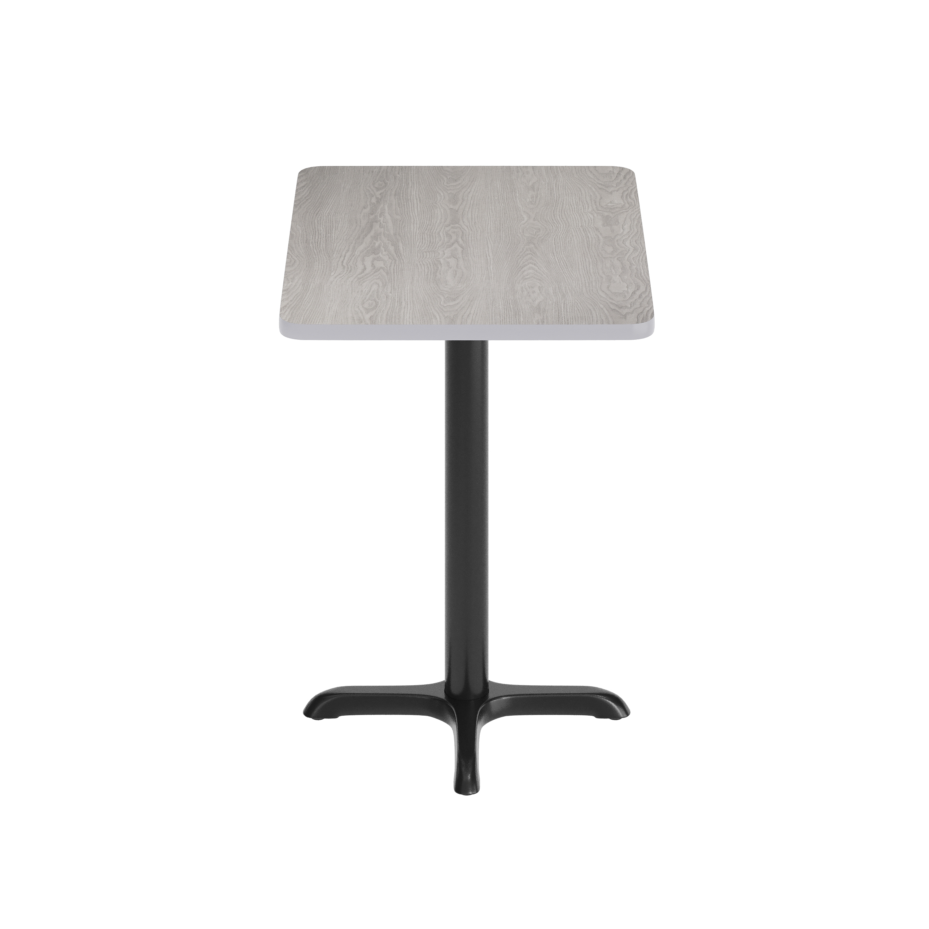 Graniss 24'' x 30'' White Rectangular Laminate Table Top with Black 22 x 22 "... - Picture 33 of 36