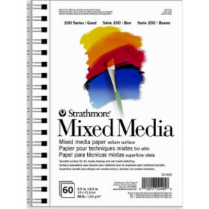 200 Series Mixed Media Pad, 60 Sheet, 5.5x8.5 inch, 1 Count