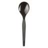 Dixie, Heavy-weight Polystyrene Disposable Plastic Soup Spoons, Black