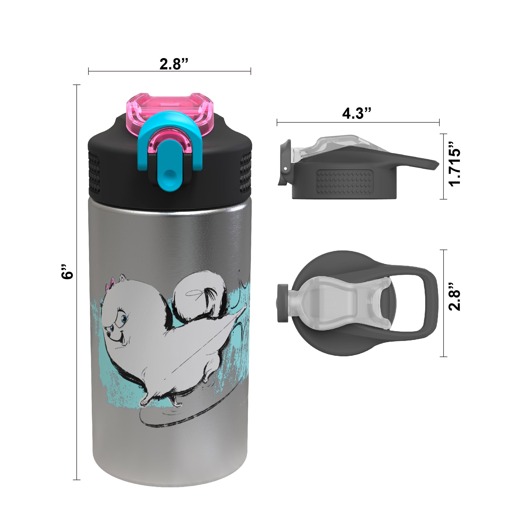 Secret Life Of Pets 2 15.5 ounce Water Bottle, Gidget slideshow image 5 Secret Life Of Pets 2 15.5 ounce Water Bottle, Gidget slideshow image 5