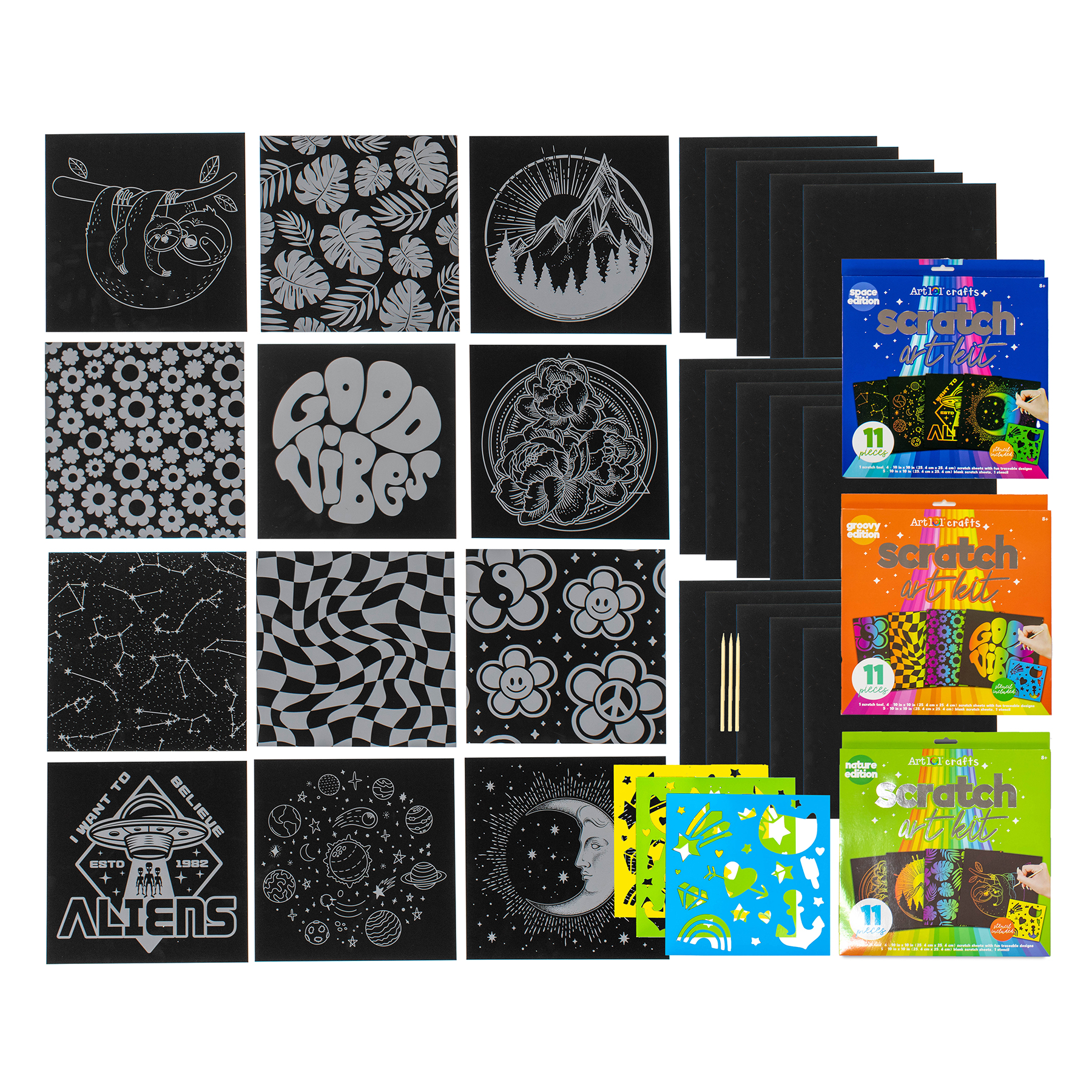 Art 101 Scratch Art Kit 3-Pack image number null