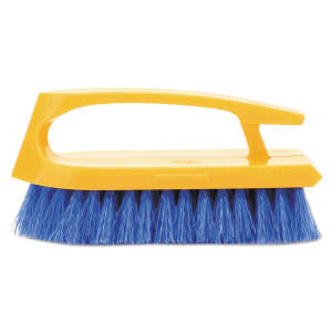 Rubbermaid Commercial, 6in, Iron Handle Scrub Brush, Polypropylene Bristles, Cobalt