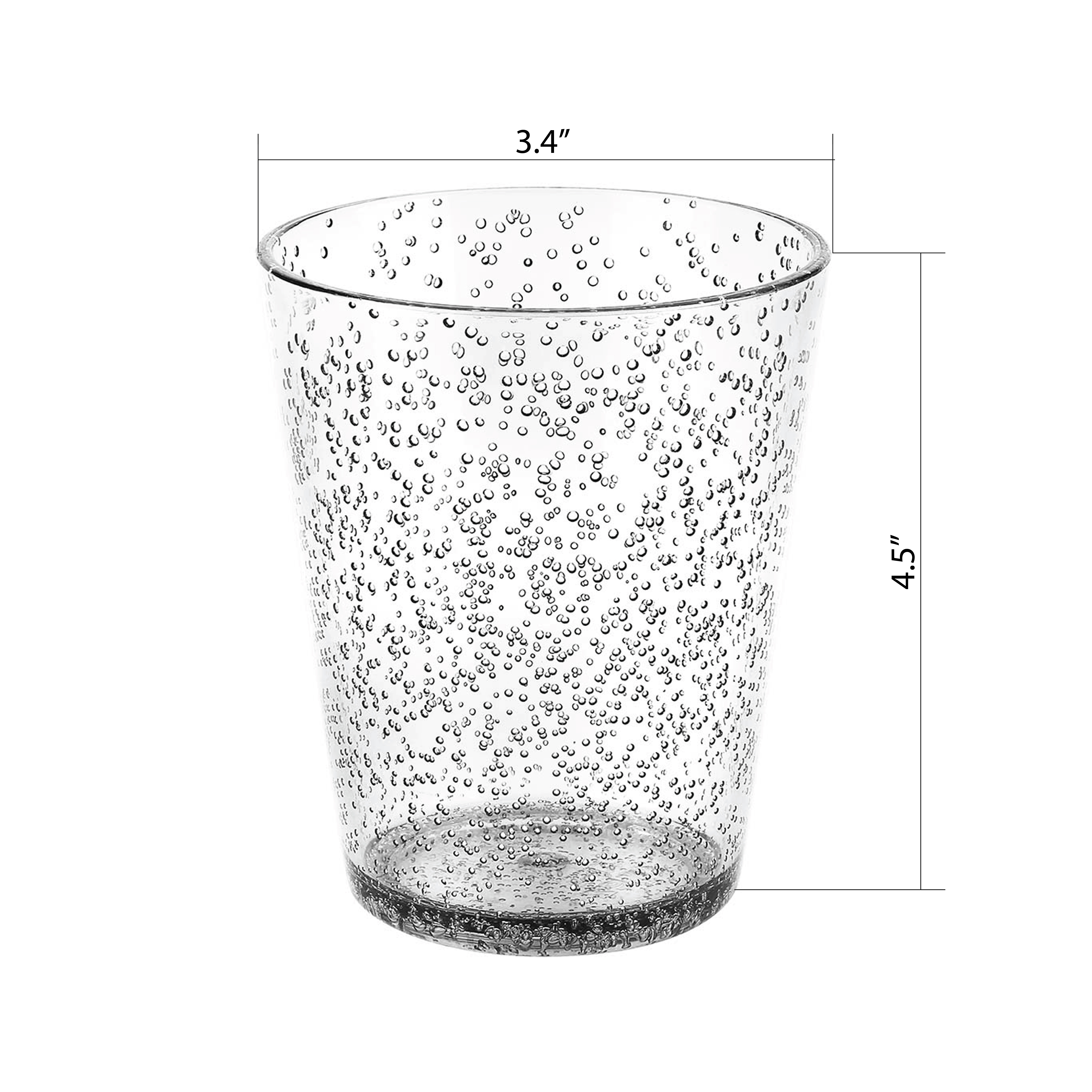 Spritz 16 ounce Old-Fashion Glass, Black
