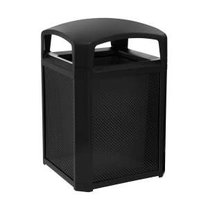 Rubbermaid Commercial, Decorative Metal Panels, Medium, Black, 4/Case