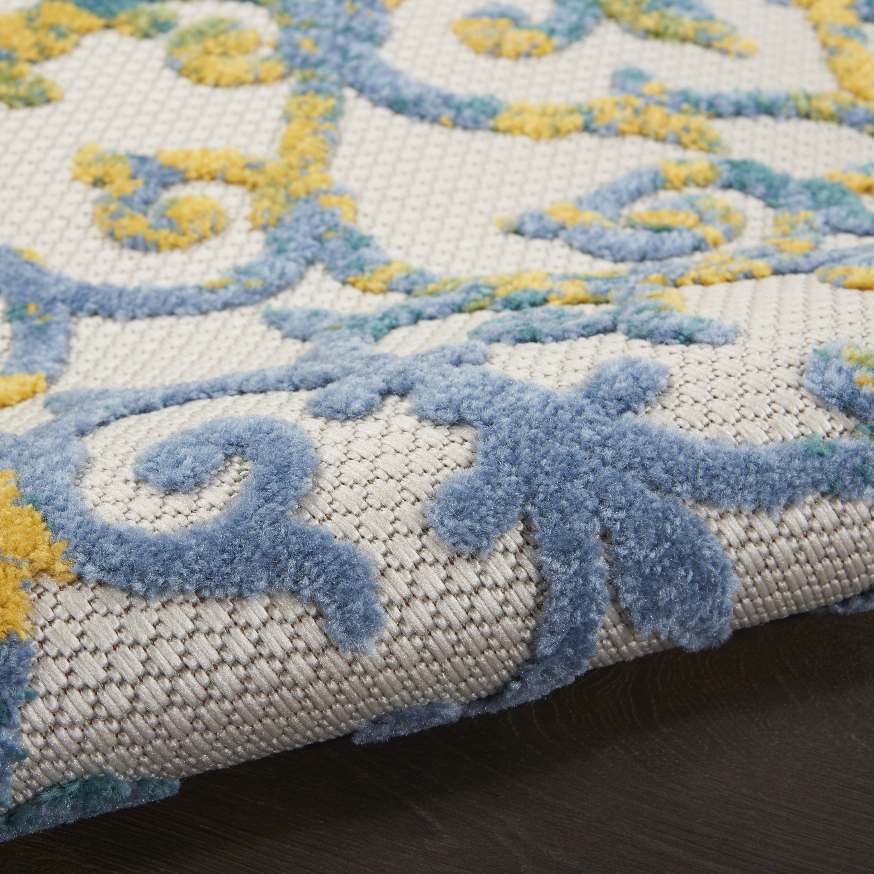 Nourison Aloha 6' x 9' Ivory Blue Contemporary Rug