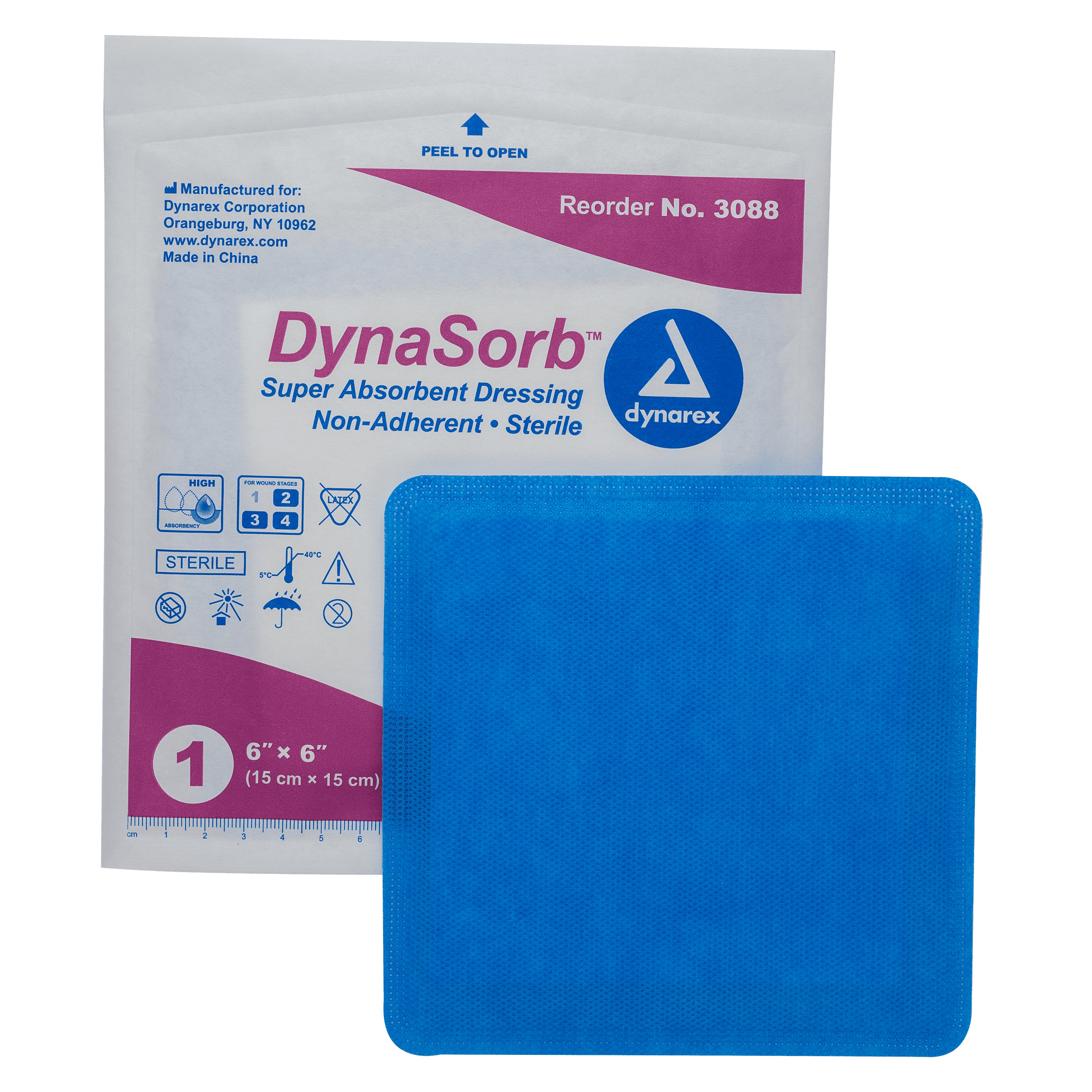 DynaSorb Super Absorbent Dressings - Non-Adherent - 6