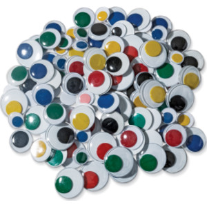 Jumbo Wiggle Eyes, Multi-Color, Assorted Sizes, 100 Pieces