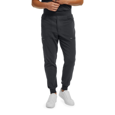 White Cross CRFT WB417 Men&#8216;s Breathable Zipper Fly 7 Pocket Jogger Scrub Pants-White Cross
