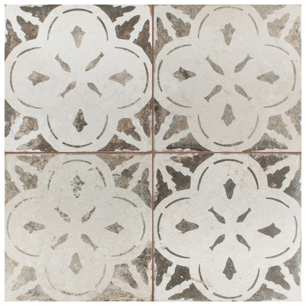 Kings Aurora Nero 17-5/8 in. x 17-5/8 in. Ceramic Floor and Wall Tile