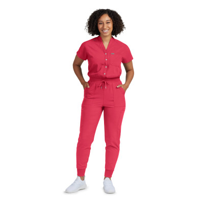 Landau Forward Women&#39;s 8&#45;Pocket Cargo Scrub Jumpsuit-Landau