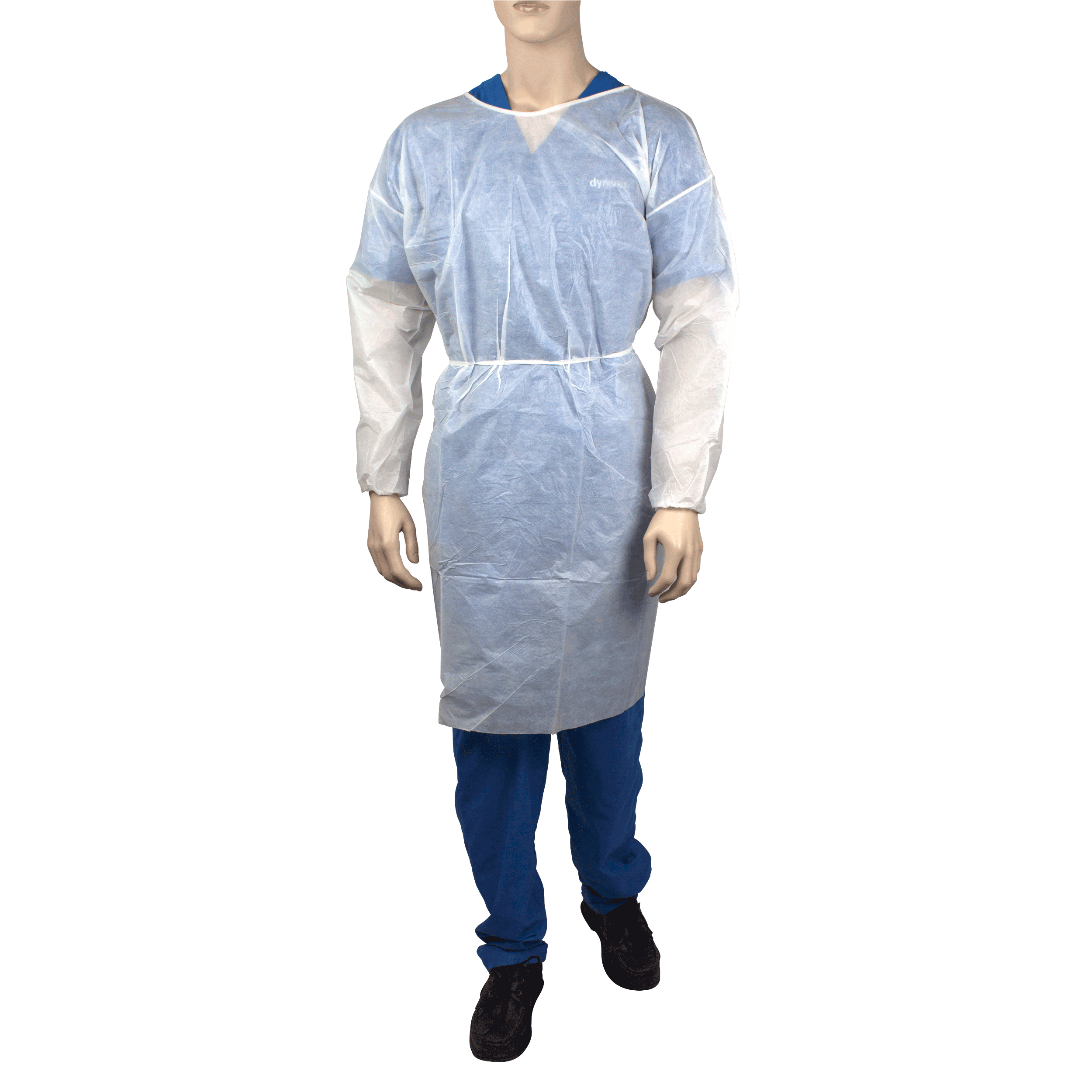 Isolation Gown Poly-Coated Barrier White   Universal