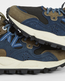 Barbour x Flower Mountain Yamano 3 Uni Trainers Navy Olive
