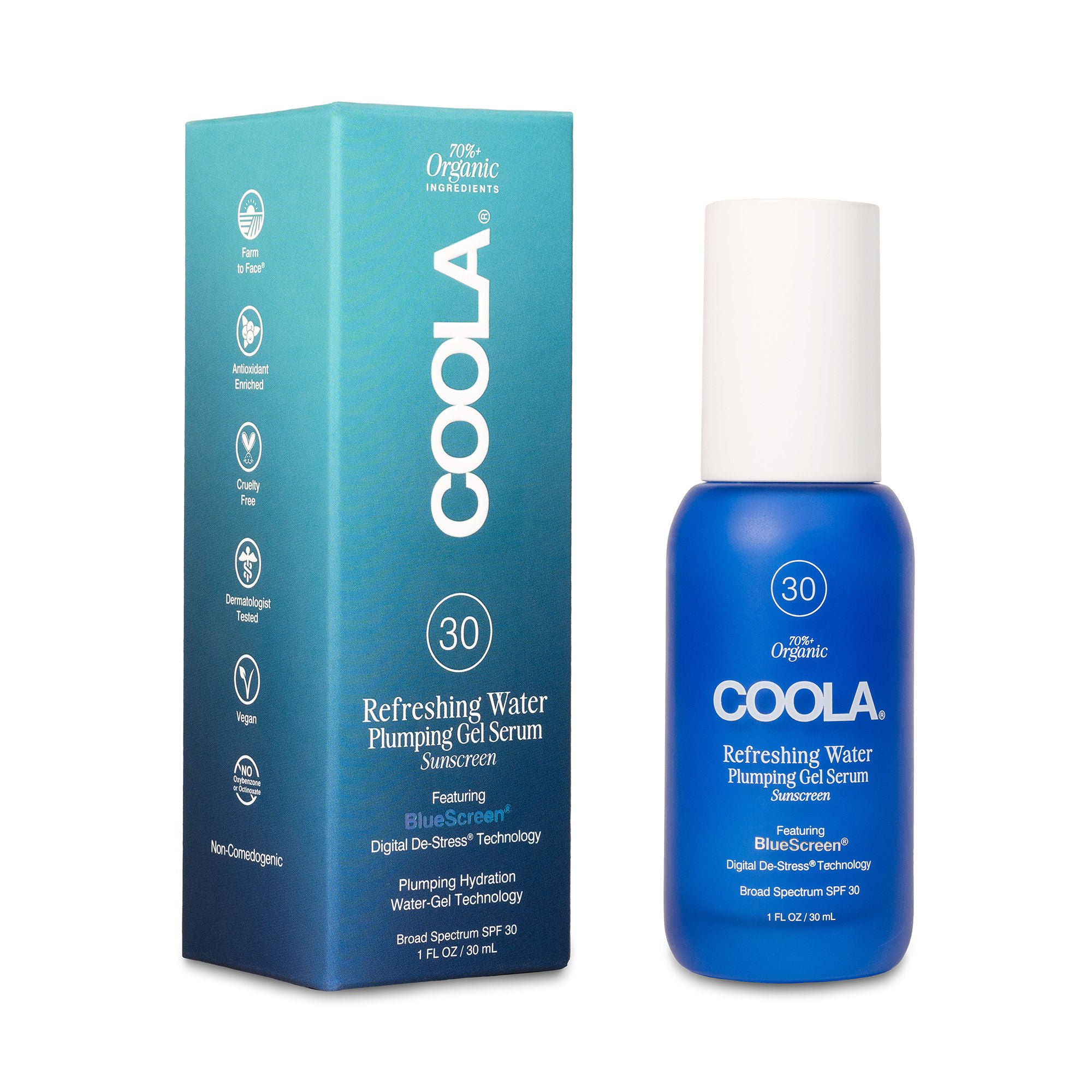 Coola® Refreshing Water Plumping Gel Serum Sunscreen with BlueScreen™ SPF 30