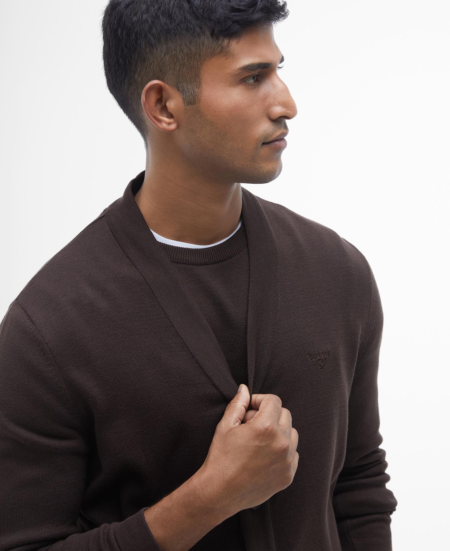 Pima Cotton V-Neck  Cardigan image number 3