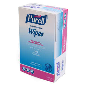 GOJO, PURELL® Hand Sanitizing Individually-Wrapped Wipes in Box,  100 Wipes/Container