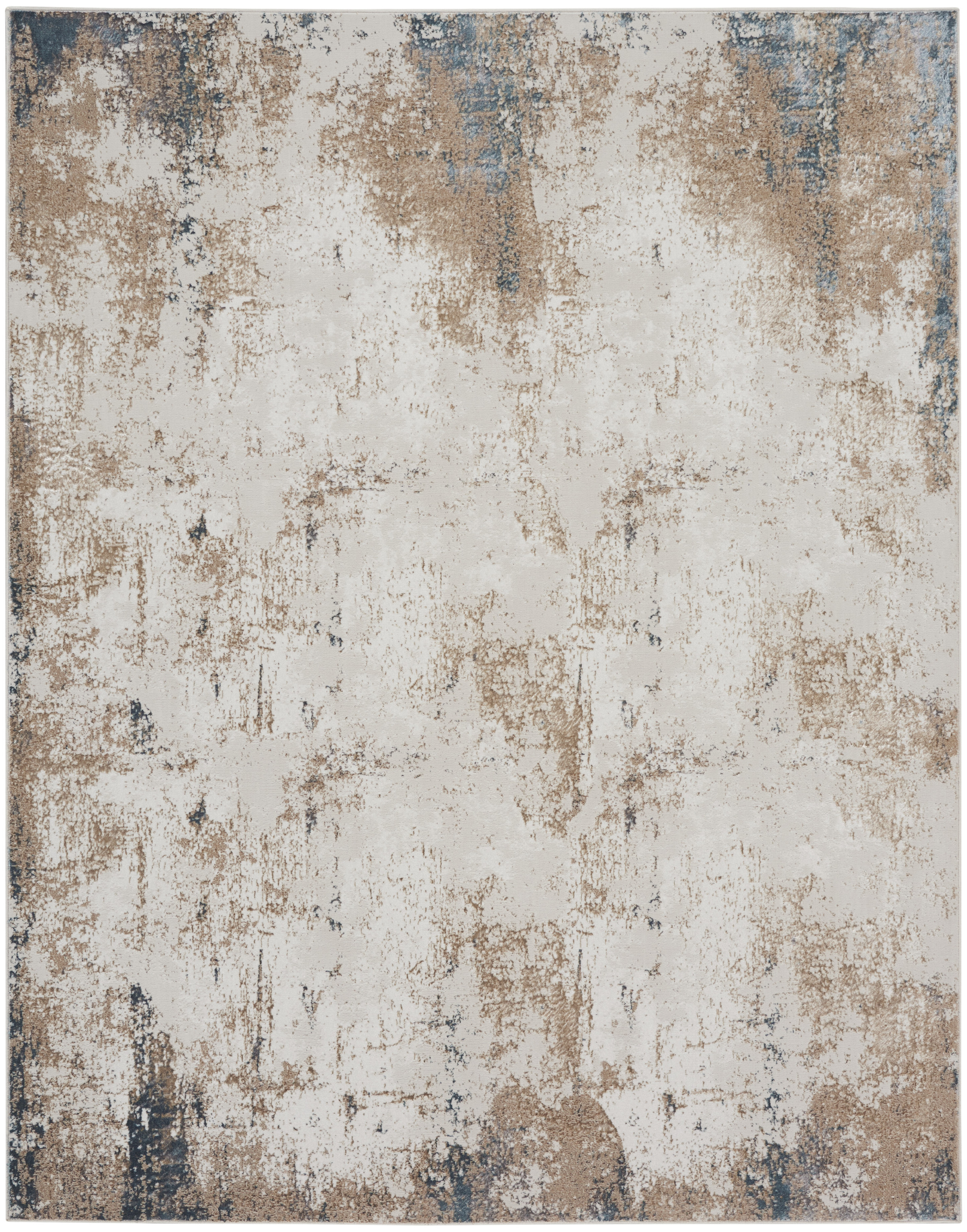 Nourison Glitz 7'10" x 9'10" Taupe Multicolor Modern Indoor Rug
