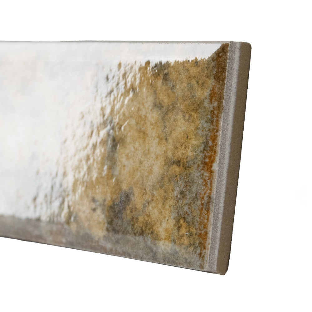 Gaudi React Brick Gold 2-3/8 in. x 9-3/4 in. Porcelain Floor and Wall Tile