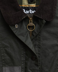 Barbour Re-Loved Beadnell Waxed Jacket - Size 10 Sage