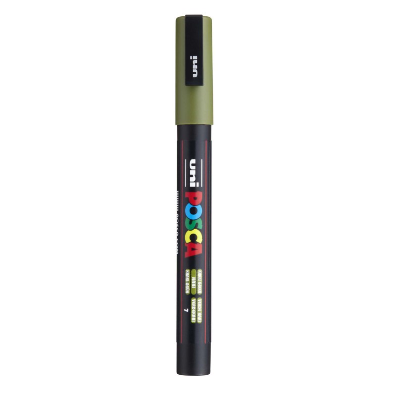 PC-3M Paint Marker, Fine Bullet Tip (0.9-1.3 mm), Khaki Green