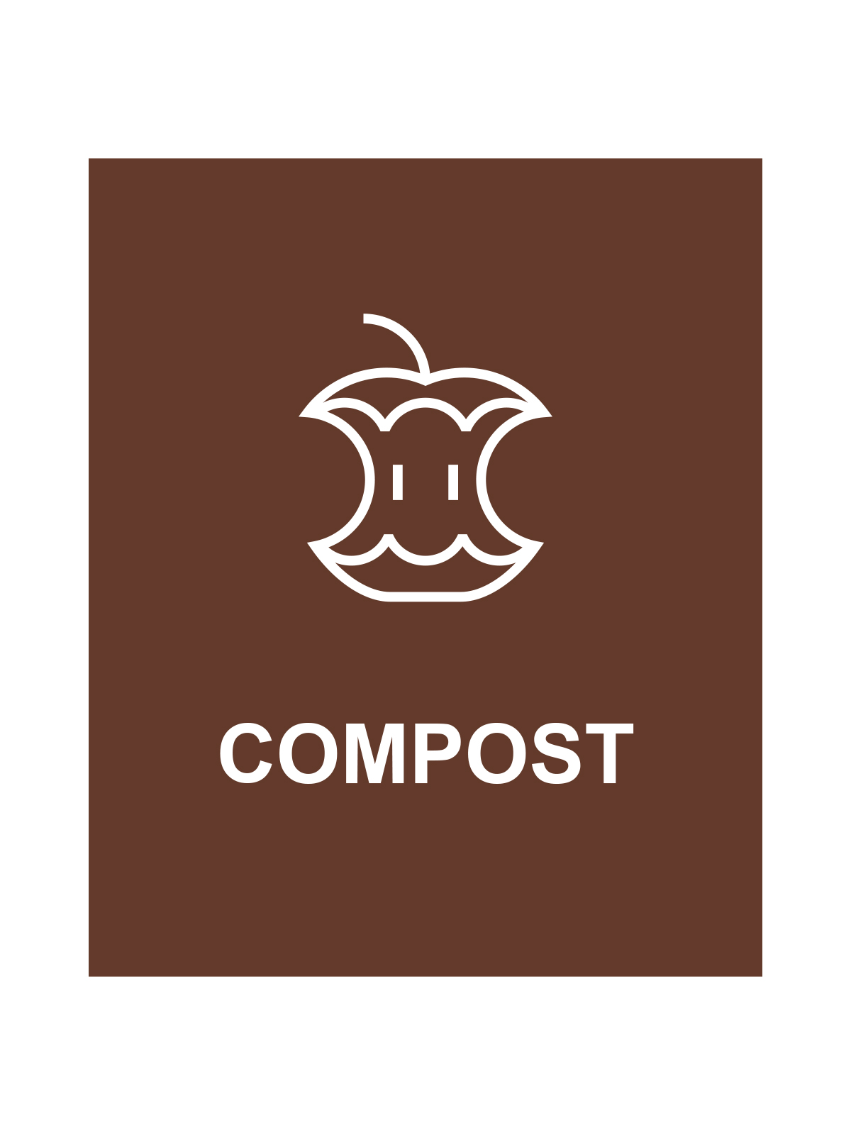 Busch Systems Spectrum Series Brown Compost Cube Slim Sign