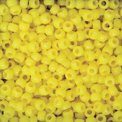 Creativity Street  Pony Beads, Yellow,  6 mm x 9 mm, 1000 Pieces