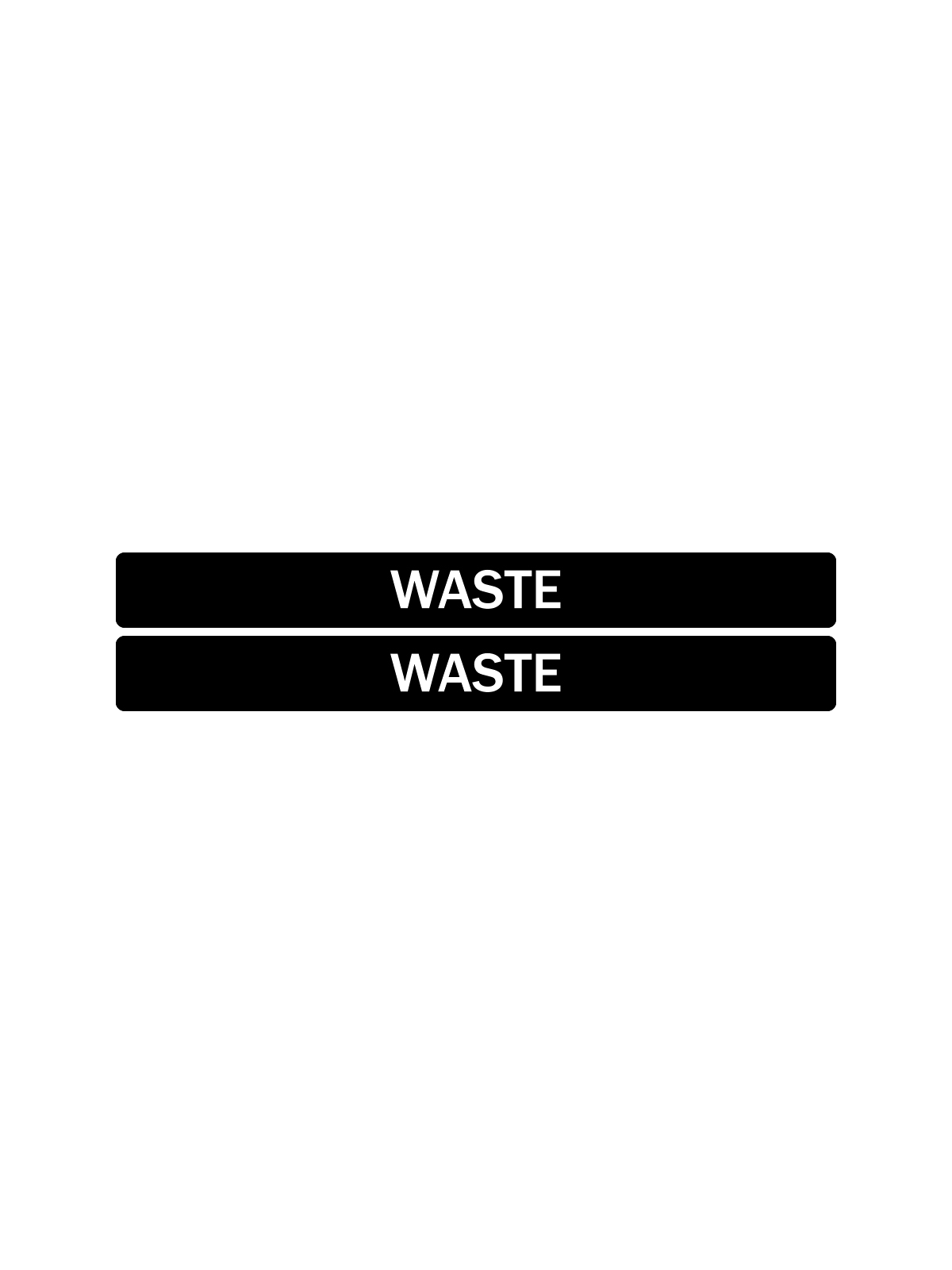 EVOLVE – Label – Cube – Waste – Full – Black-White