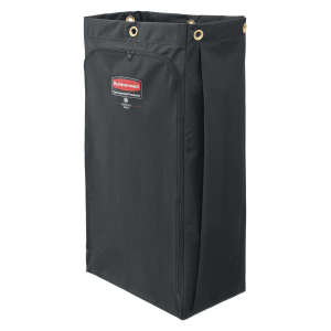Rubbermaid Commercial, Executive, 30 Gal Canvas Bag for High Capacity Janitorial Cleaning Carts, Vinyl Lining, Black
