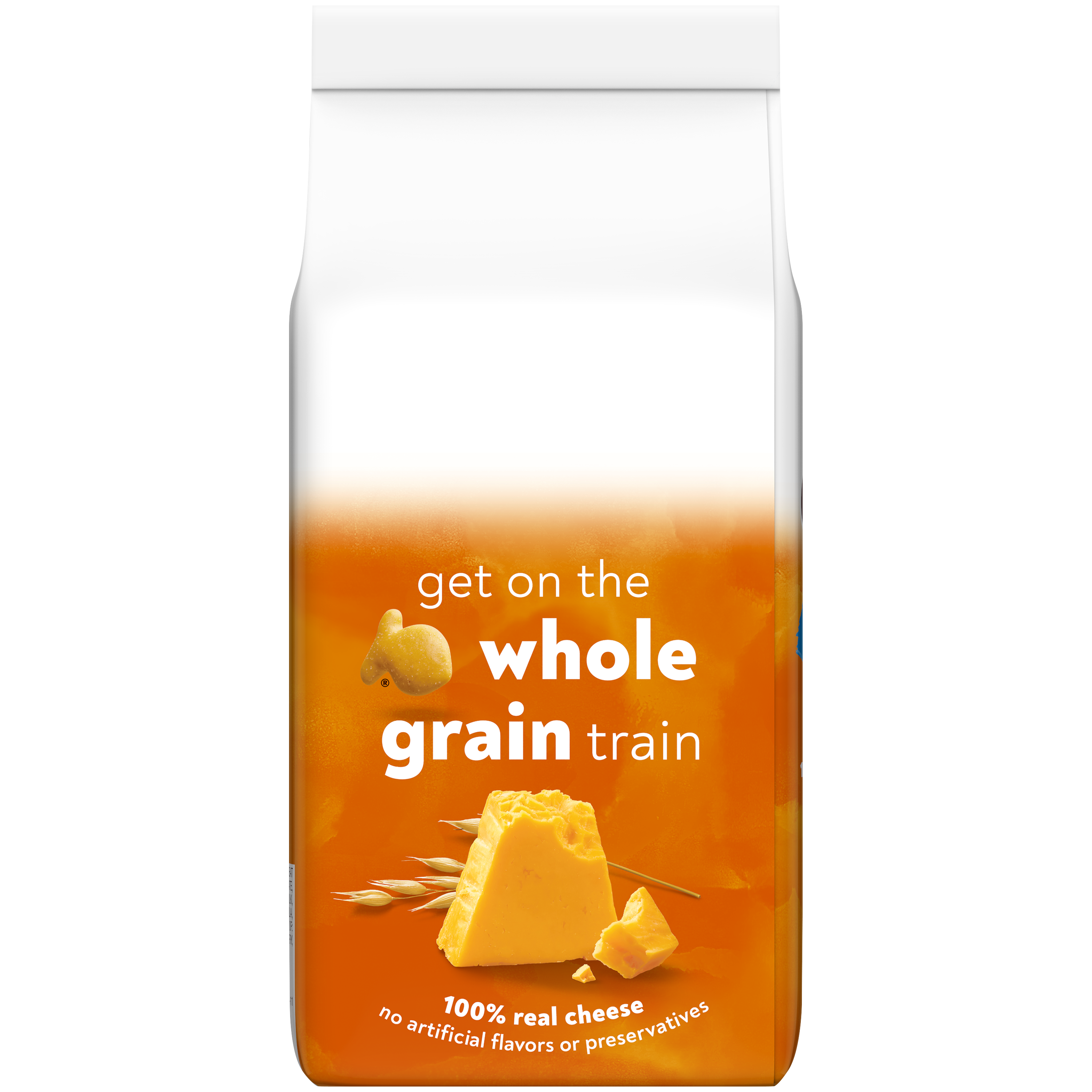 Goldfish® Baked with Whole Grain Cheddar Baked Snack Crackers, 6.6 oz, bag - Back Image