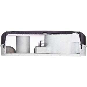 SAJR4000TBK, San Jamar,  Classic Twin 9" Jumbo Bath Tissue Dispenser, 3.25" core, Black