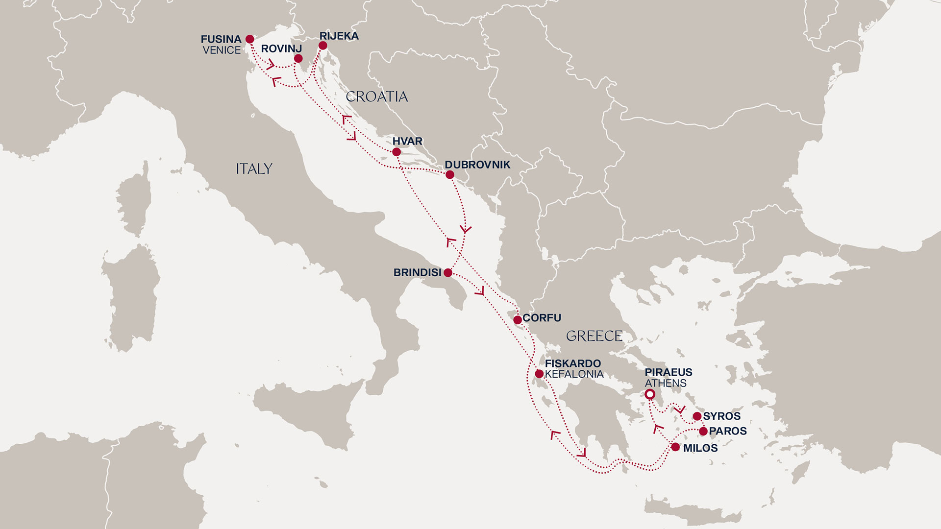 Itinerary map