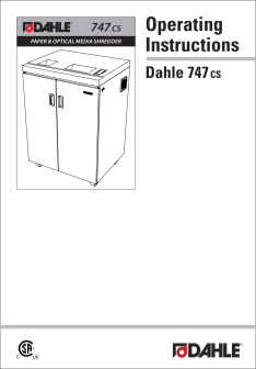 Dahle PowerTEC® 747 CS Shredder User Guide