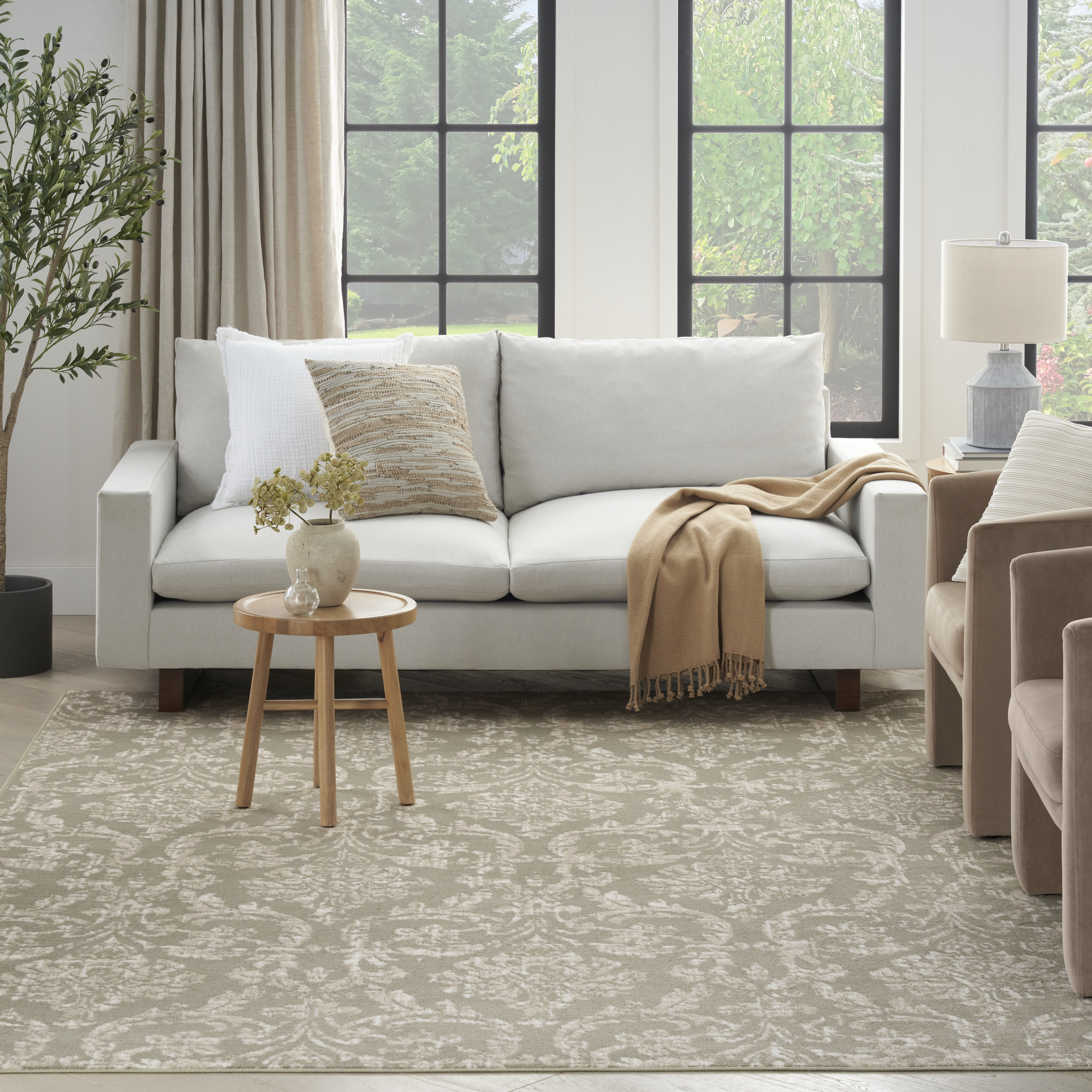 Nourison Jubilant 10' x 14' Olive Vintage Indoor Rug