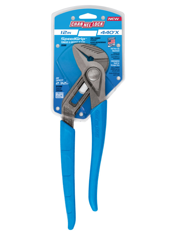 440®X 12inch SPEEDGRIP™ Straight Jaw Tongue & Groove Pliers