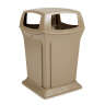 Rubbermaid Commercial, Ranger, 45 gal, Resin, Beige, Square, Receptacle