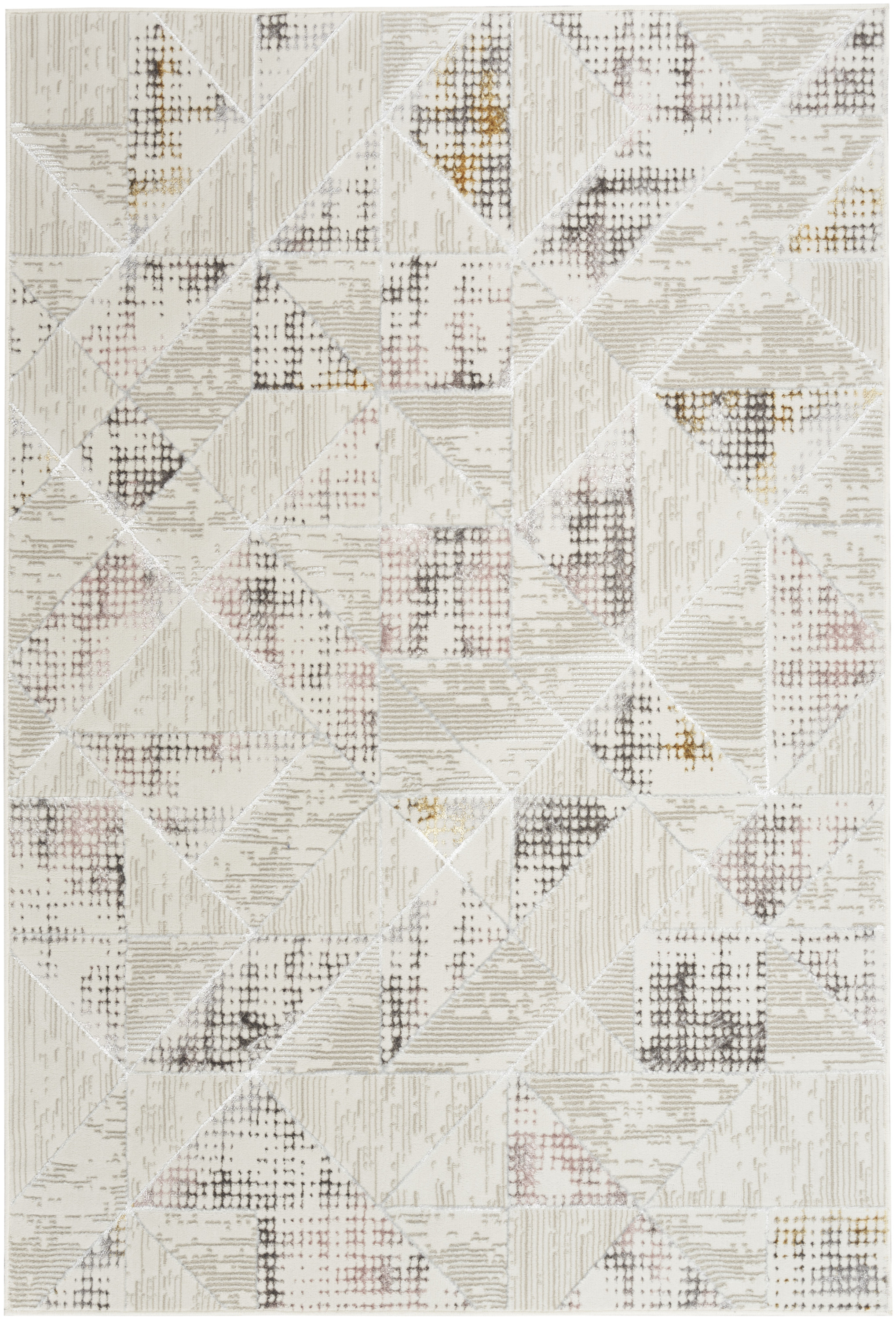Nourison Glitz 3'11" x 5'11" Ivory Multicolor Contemporary Indoor Rug