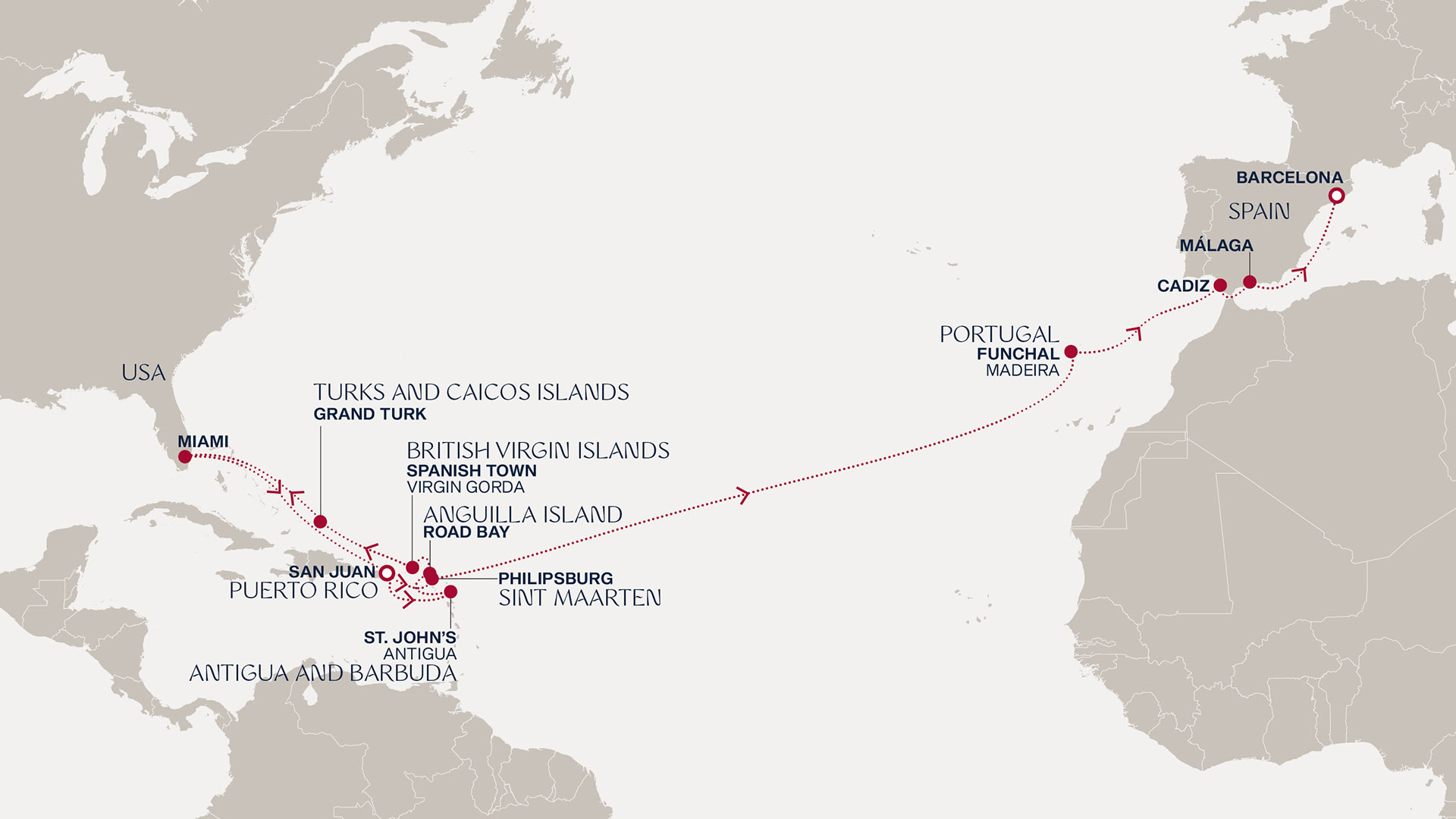 Itinerary map