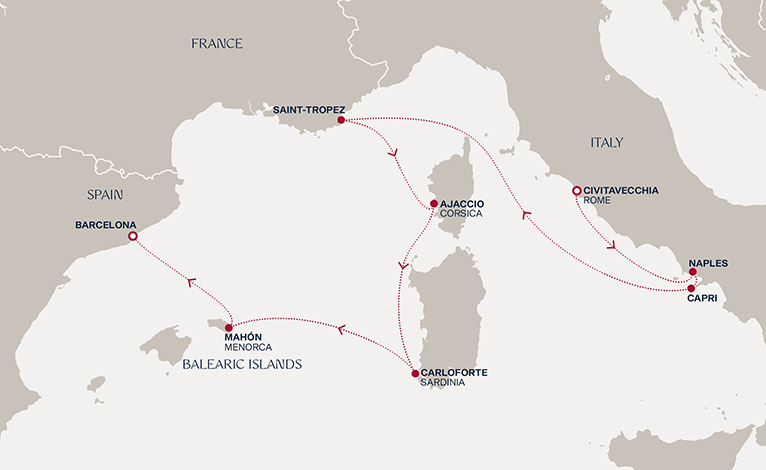 Itinerary map