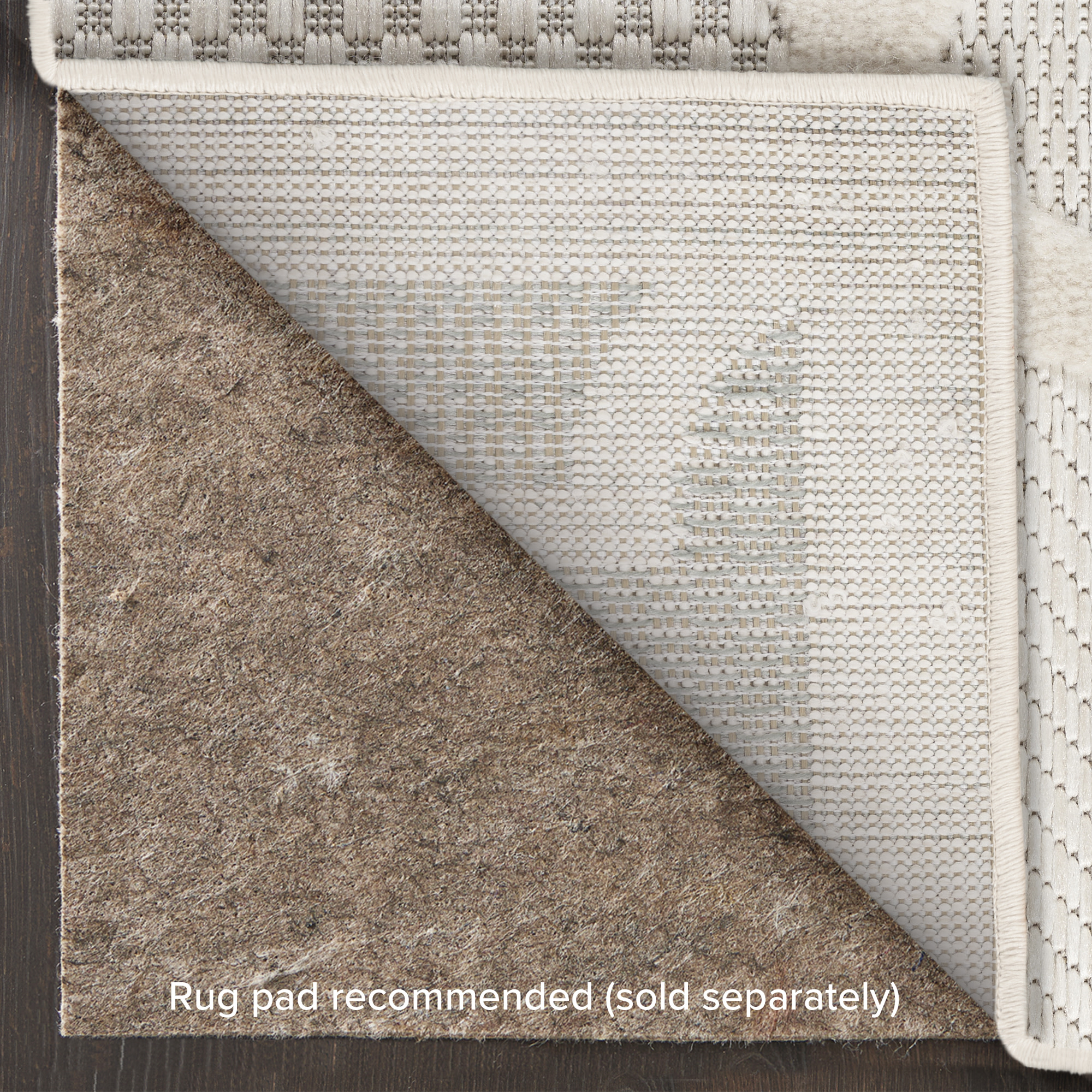Nourison Easy Care 6' x 9' Ivory White Modern Rug