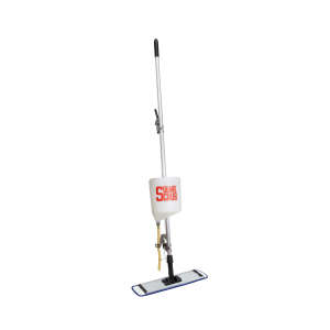 Square Scrub, Bucket on a Stick® Microfiber Finish Mop Kit, 18"W, Blue