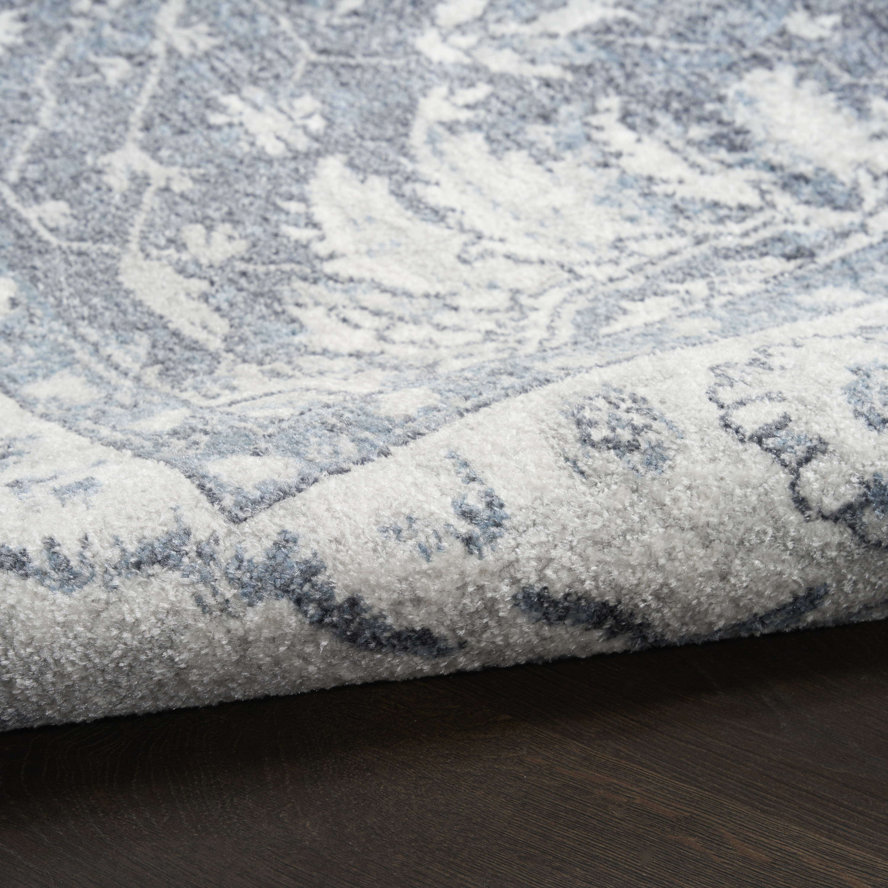 Nourison Astra Machine Washable 4' x 6' Slate Vintage Indoor Rug