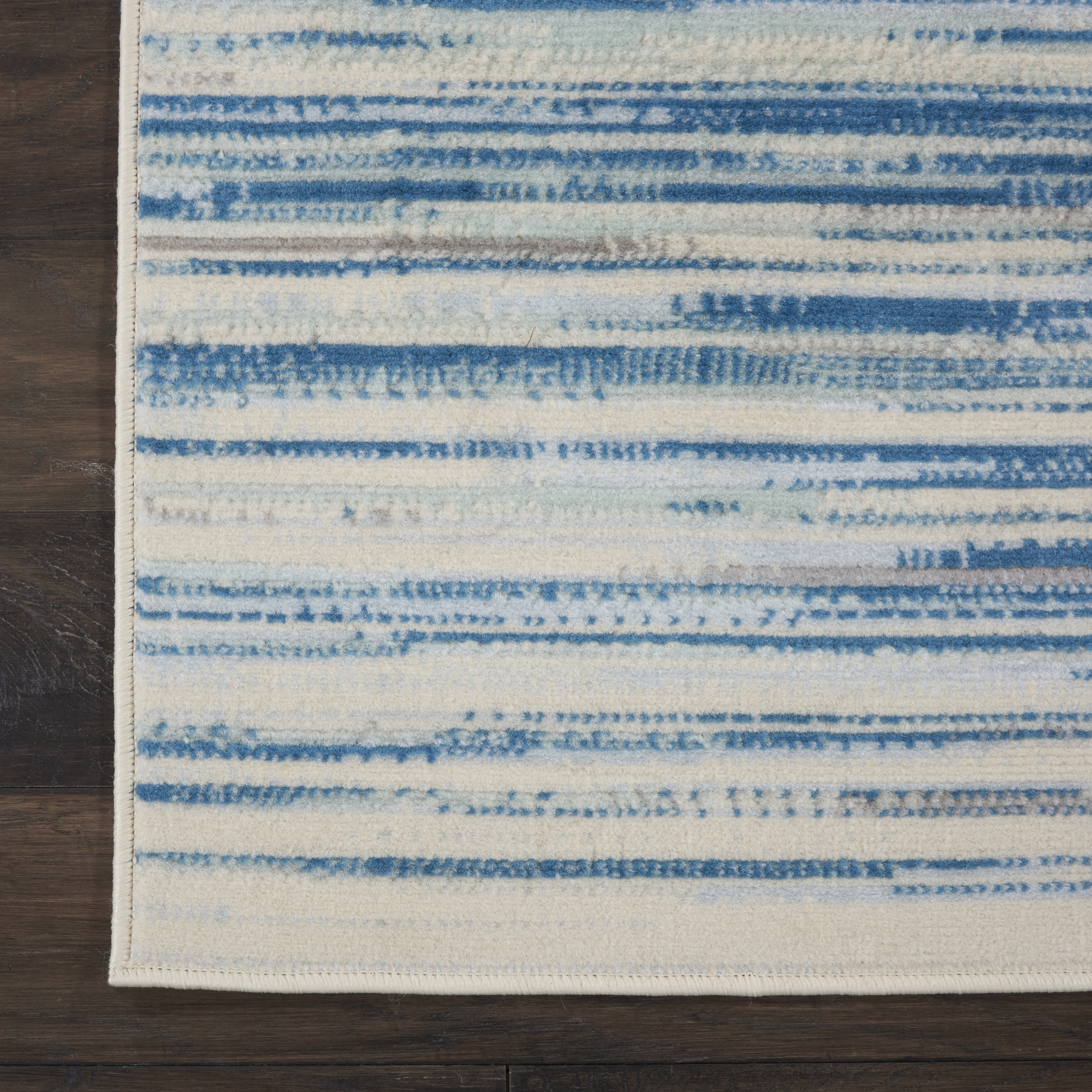 Nourison Jubilant 2'3" x 7'3" Blue Modern Indoor Rug