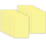 Ashley Productions&reg; Smart Poly&reg; PosterMat Pals&trade; Space Savers, 13" x 9-1/2", Yellow Notebook Paper, Pack of 10 ASH97021