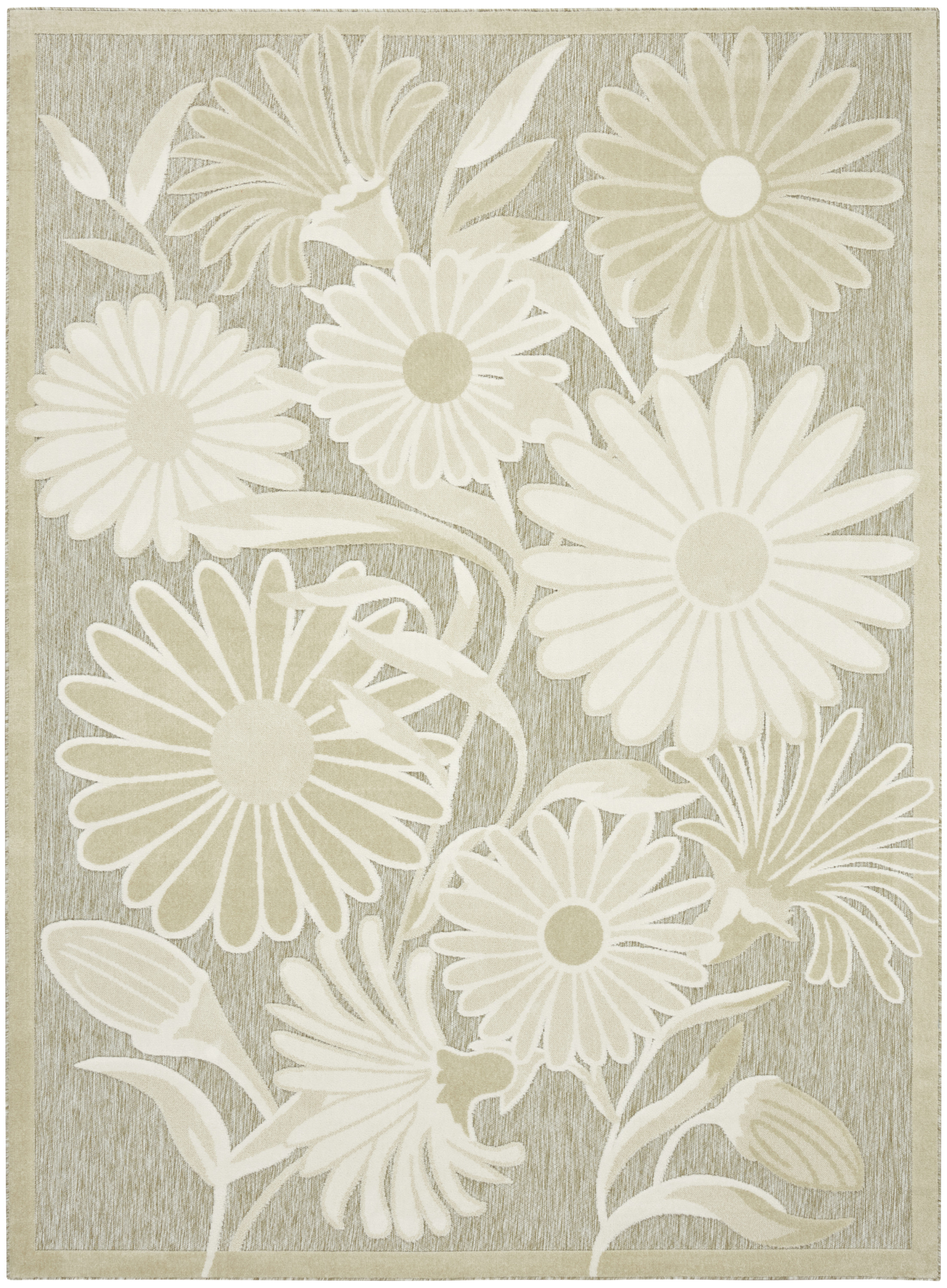 Nourison Aloha 7'10" x 10'6" Ivory Sage Outdoor Rug