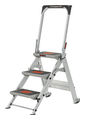 Safety Step Stepladder Aluminum 3-Step 300 lbs. Capacity Rated